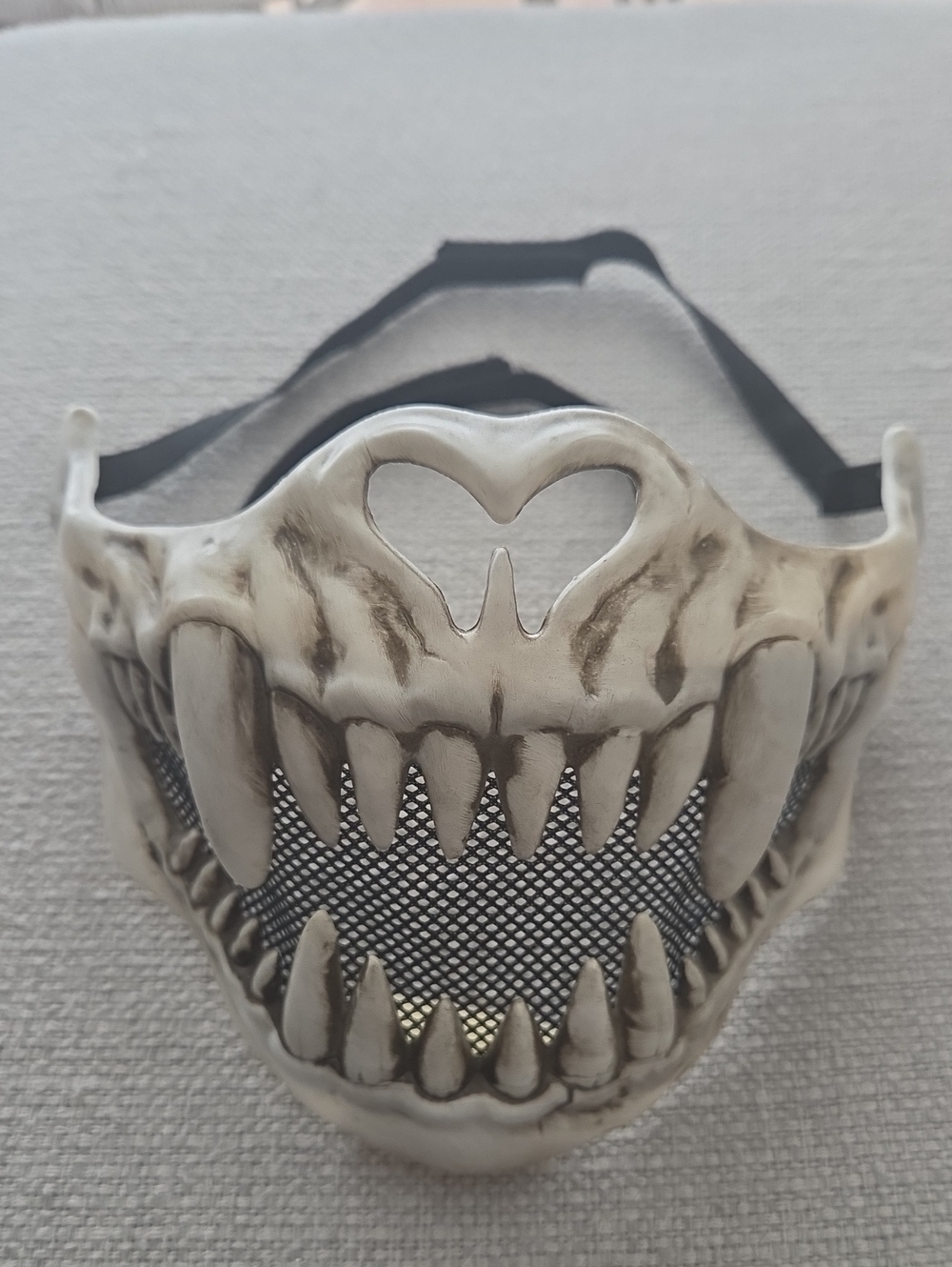Men's Skull Jaw Face Mask - White Bone Horror Accessory